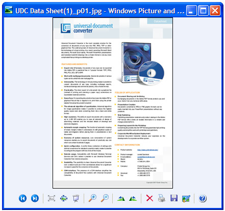 Converted document in Windows Picture and Fax Viewer.